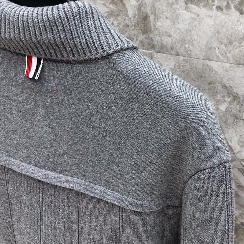 THOM BROWNE 汤姆布朗 TB重工拼接竖条双织外套夹克大衣 针织夹克外套 男女同款情侣款\n码数