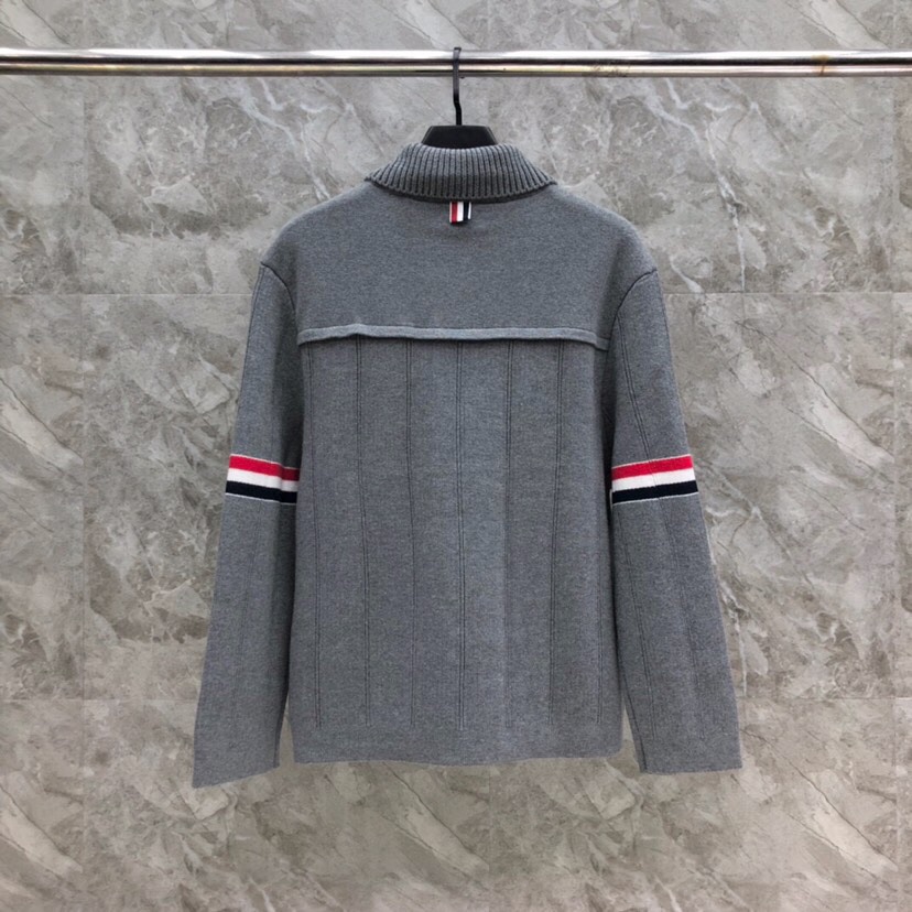 THOM BROWNE 汤姆布朗 TB重工拼接竖条双织外套夹克大衣 针织夹克外套 男女同款情侣款\n码数