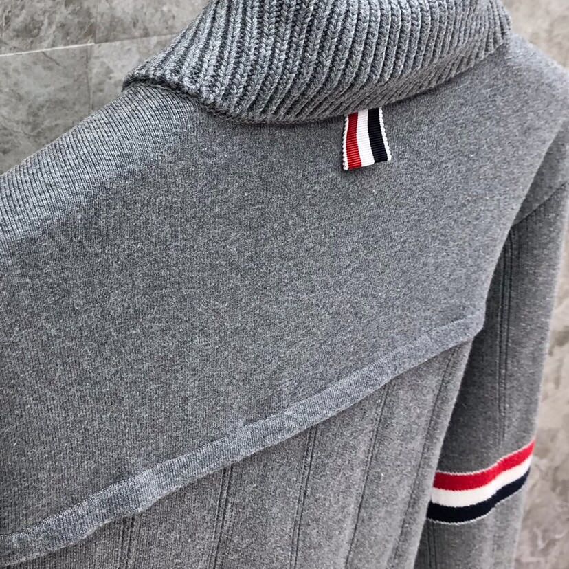 THOM BROWNE 汤姆布朗 TB重工拼接竖条双织外套夹克大衣 针织夹克外套 男女同款情侣款\n码数