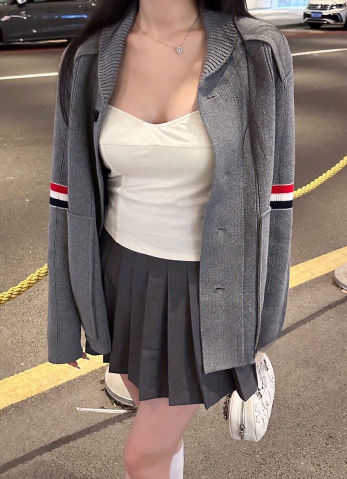 THOM BROWNE 汤姆布朗 TB重工拼接竖条双织外套夹克大衣 针织夹克外套 男女同款情侣款\n码数