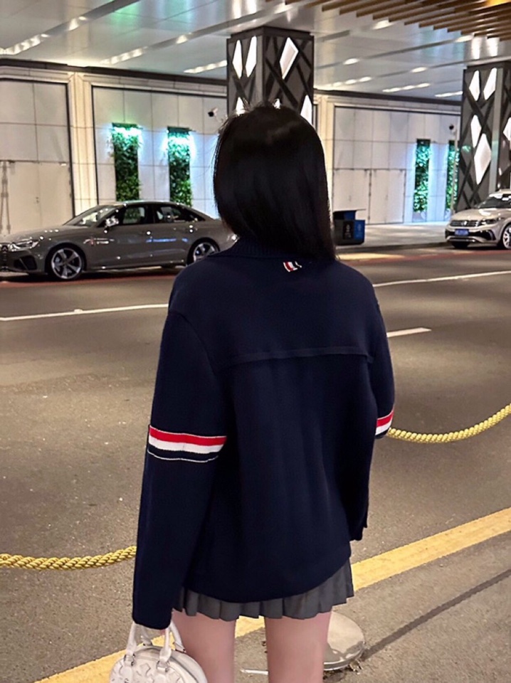 THOM BROWNE 汤姆布朗 TB重工拼接竖条双织外套夹克大衣 针织夹克外套 男女同款情侣款\n码数