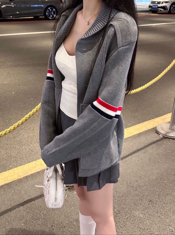 THOM BROWNE 汤姆布朗 TB重工拼接竖条双织外套夹克大衣 针织夹克外套 男女同款情侣款\n码数