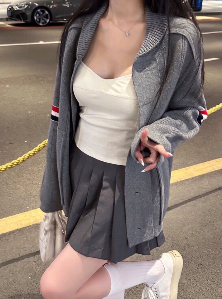 THOM BROWNE 汤姆布朗 TB重工拼接竖条双织外套夹克大衣 针织夹克外套 男女同款情侣款\n码数