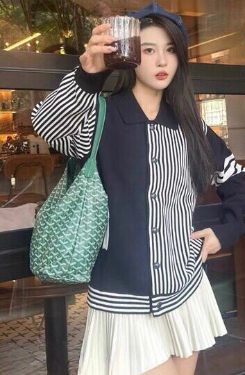 THOM BROWNE 汤姆布朗 TB高版本间色条纹四杠纯棉夹克 针织翻领夹克，\n码数：1-4 颜色：