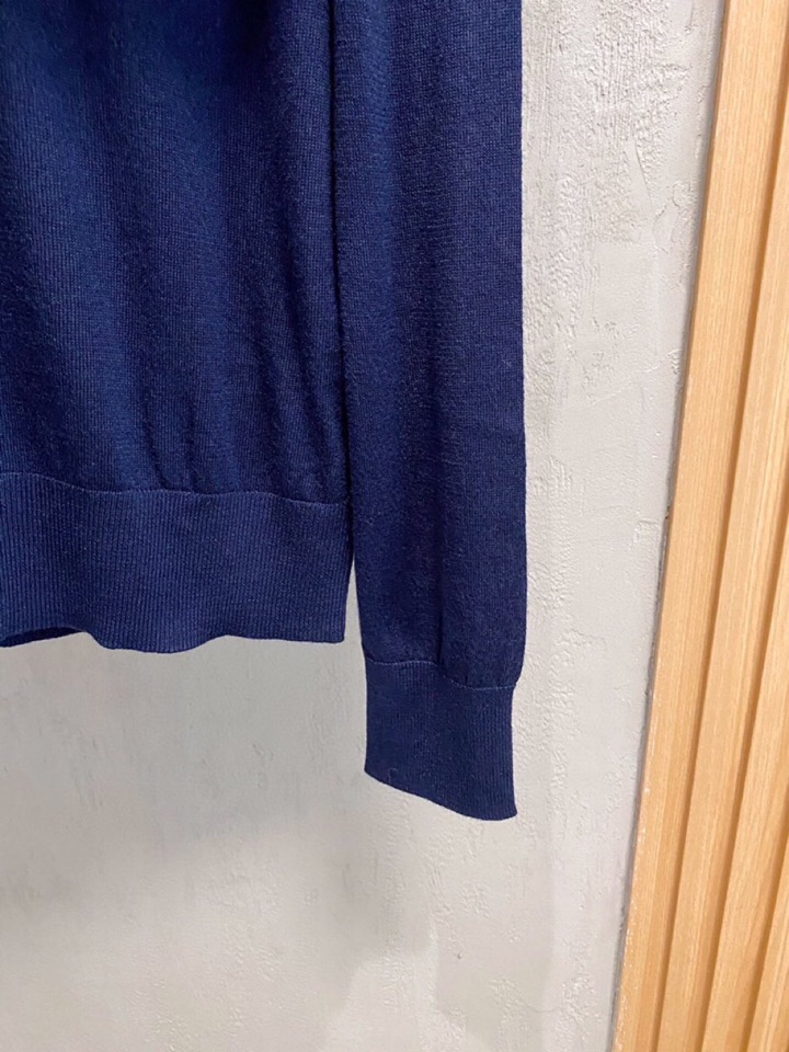 拉夫劳伦25FW秋冬新款桑蚕丝羊毛混纺纯色针织翻领毛衣，男士一粒扣设计基础休闲套头毛衣针织衫！贸易公司渠