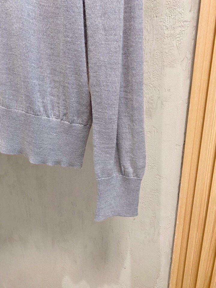 拉夫劳伦25FW秋冬新款桑蚕丝羊毛混纺纯色针织翻领毛衣，男士一粒扣设计基础休闲套头毛衣针织衫！贸易公司渠