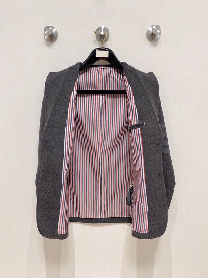 THOM BROWNE 汤姆布朗 TB【典藏新品】原单男士2025年最新秋冬时装羊毛西装单西，贸易公司渠