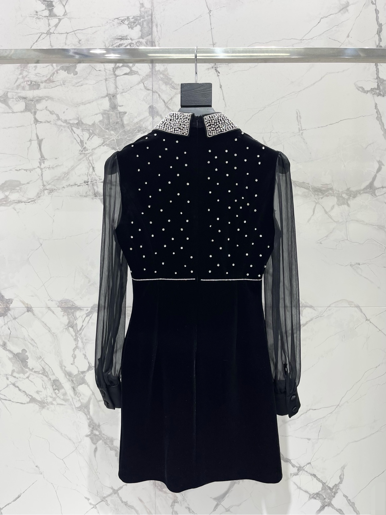 Yves Saint Laurent Velvet Beaded Tulle Dress - Elegant & Luxurious Design 10 i1763779203 7297 0