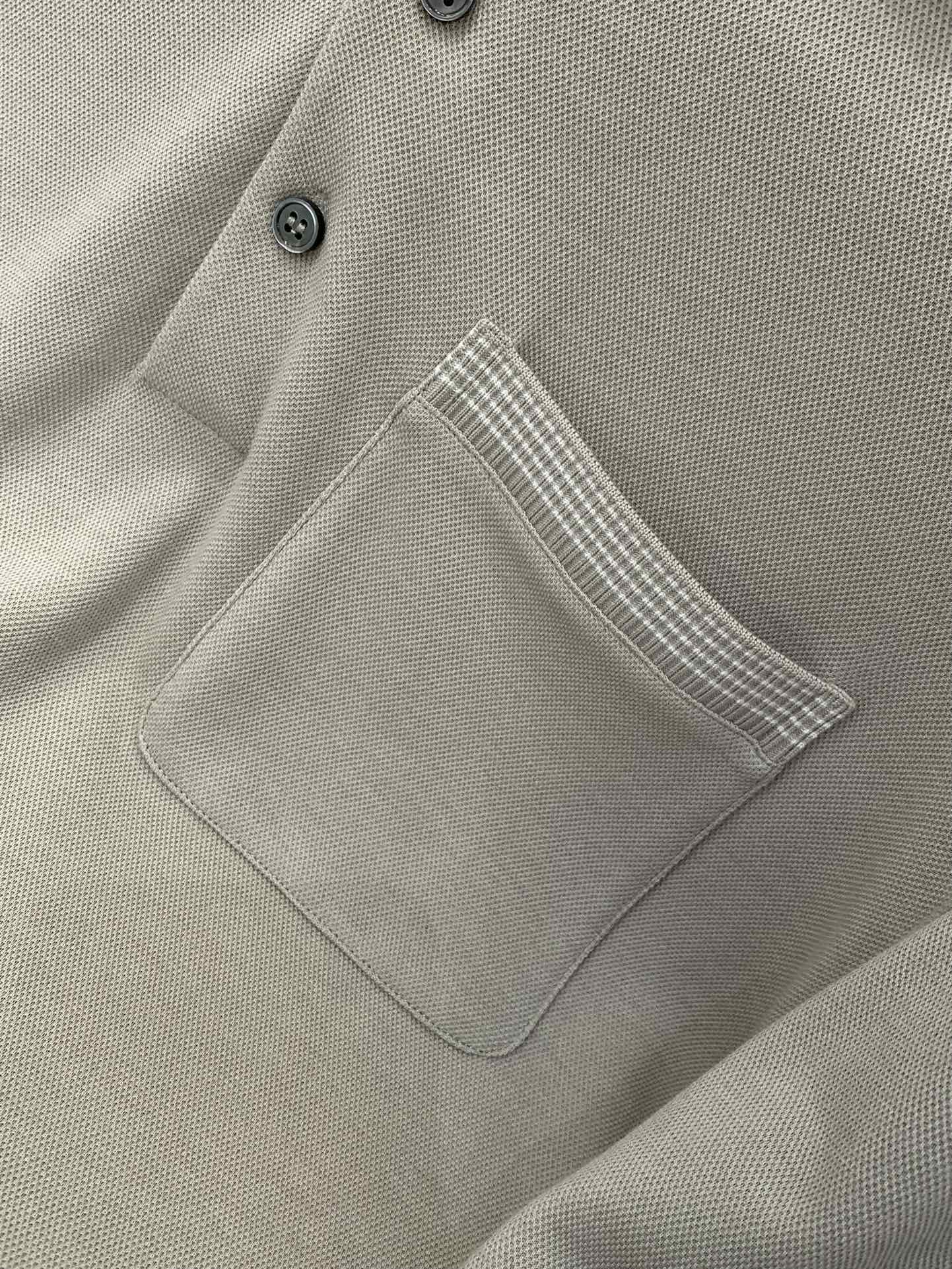 ，lP🆕新款黑色长袖 面料成份: 40%棉30%莫代尔20%腈纶10%羊毛新款细腻易打理羊毛男士翻领短袖