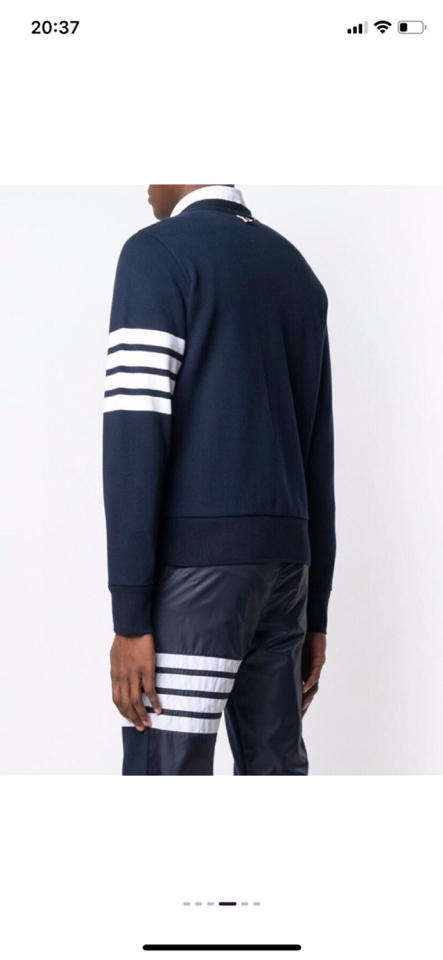 THOM BROWNE 汤姆布朗 TB色织棉开衫有口袋 卫衣材质情侣款开衫\n码数：00-6 颜色：浅灰