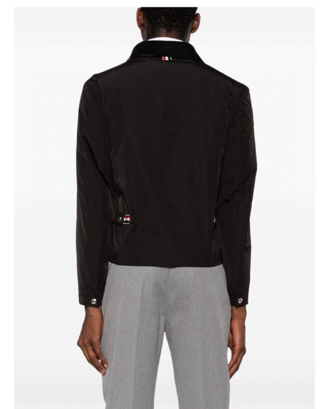 THOM BROWNE 汤姆布朗 TB百搭双侧织带双层休闲夹克外套，翻领夹克外套\n码数：1-4 颜色：