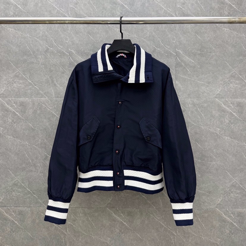 THOM BROWNE 汤姆布朗 TB明星成毅同款休闲夹克 \n码数：1-4 颜色：灰、蓝\n（下单请报