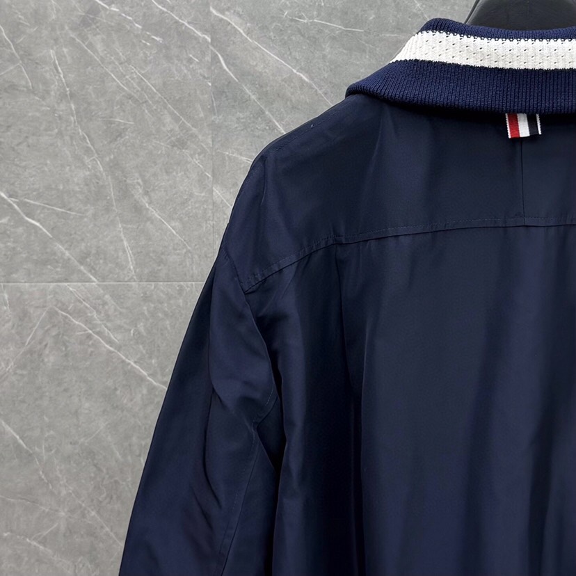 THOM BROWNE 汤姆布朗 TB明星成毅同款休闲夹克 \n码数：1-4 颜色：灰、蓝\n（下单请报