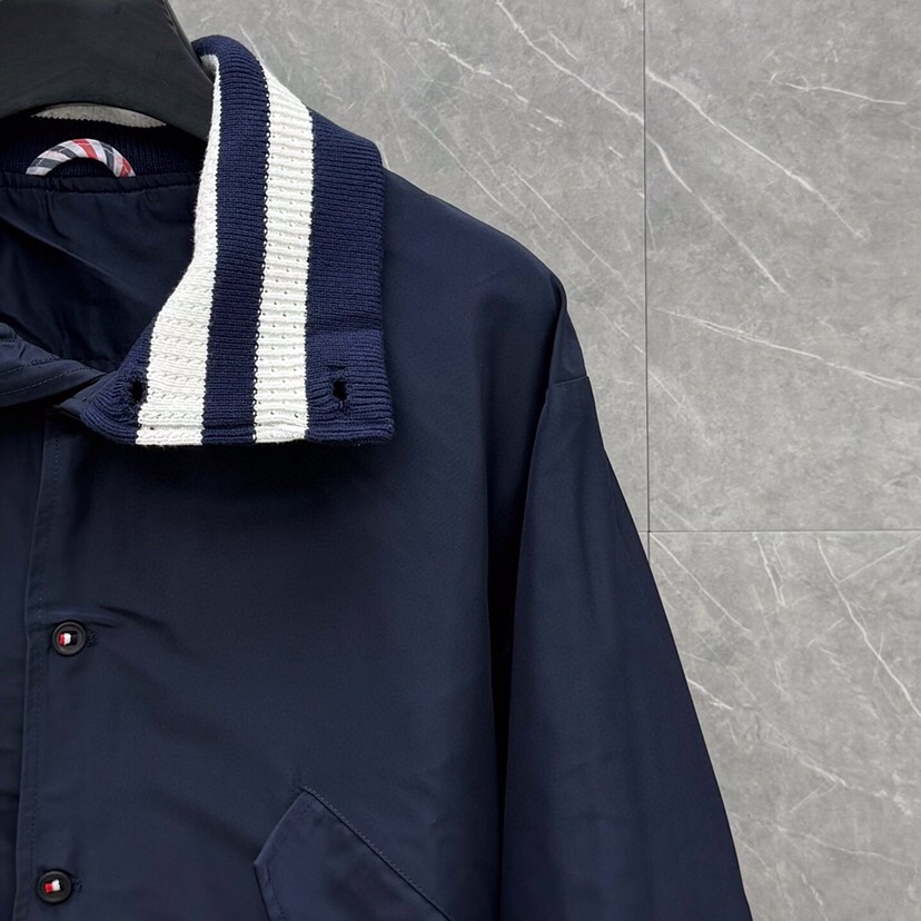 THOM BROWNE 汤姆布朗 TB明星成毅同款休闲夹克 \n码数：1-4 颜色：灰、蓝\n（下单请报