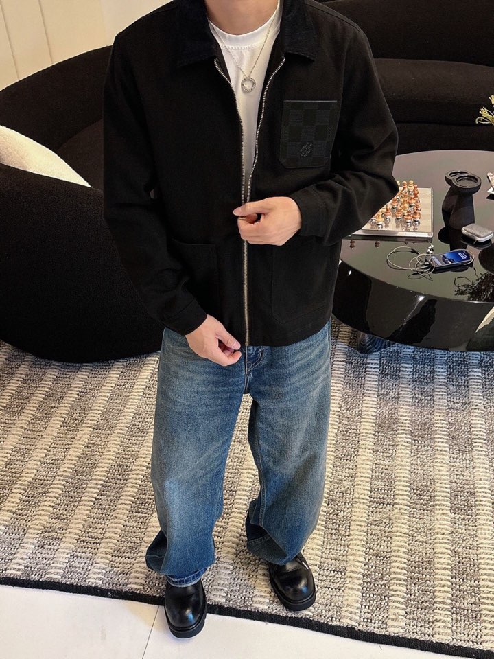 LV 路易威登 官网同款，三标齐全，提前发售 2025ss秋冬新款男士夹克外套，原单三标齐全高端版本 定