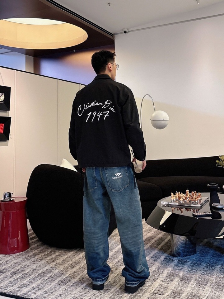 迪奥 官网同款，三标齐全，提前发售 2025ss秋冬新款男士夹克外套，原单三标齐全高端版本 定制面料 透