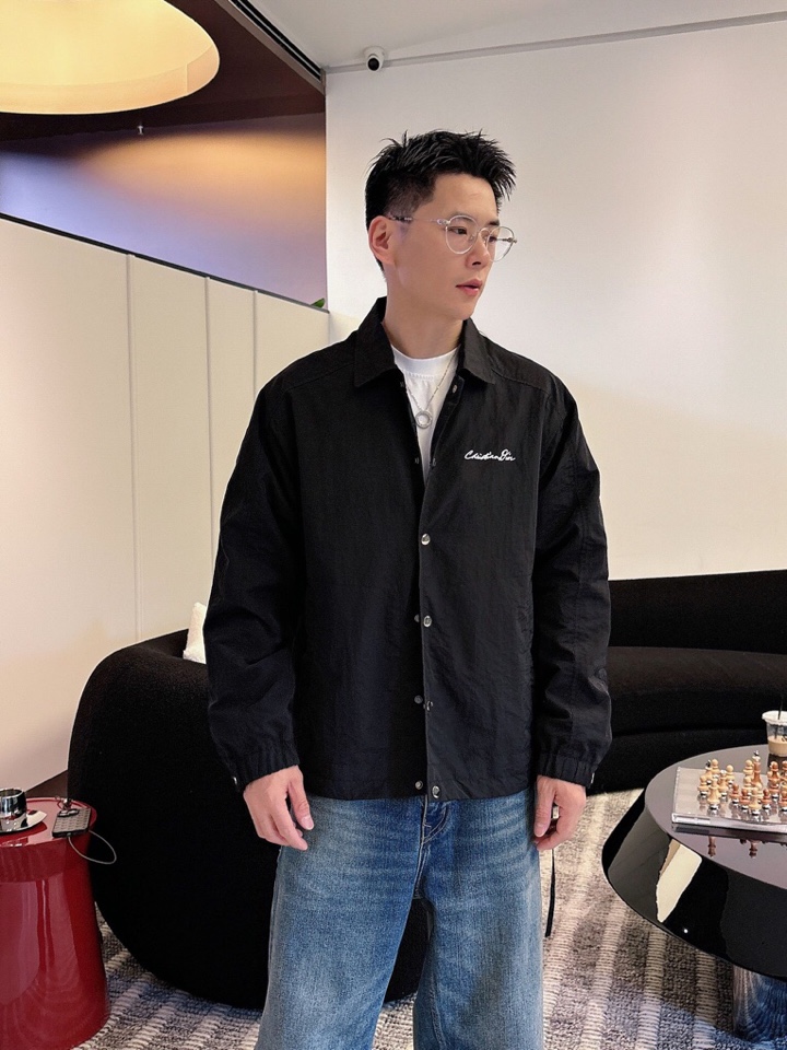迪奥 官网同款，三标齐全，提前发售 2025ss秋冬新款男士夹克外套，原单三标齐全高端版本 定制面料 透