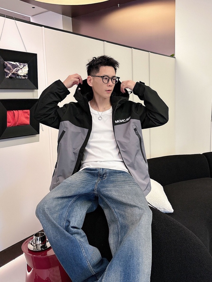 蒙口 官网同款，三标齐全，提前发售 2025ss秋冬新款男士夹克外套，原单三标齐全高端版本 定制面料 透