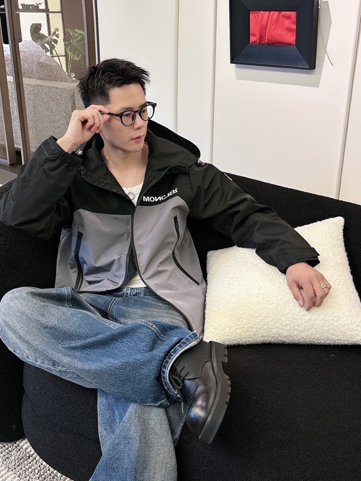 蒙口 官网同款，三标齐全，提前发售 2025ss秋冬新款男士夹克外套，原单三标齐全高端版本 定制面料 透