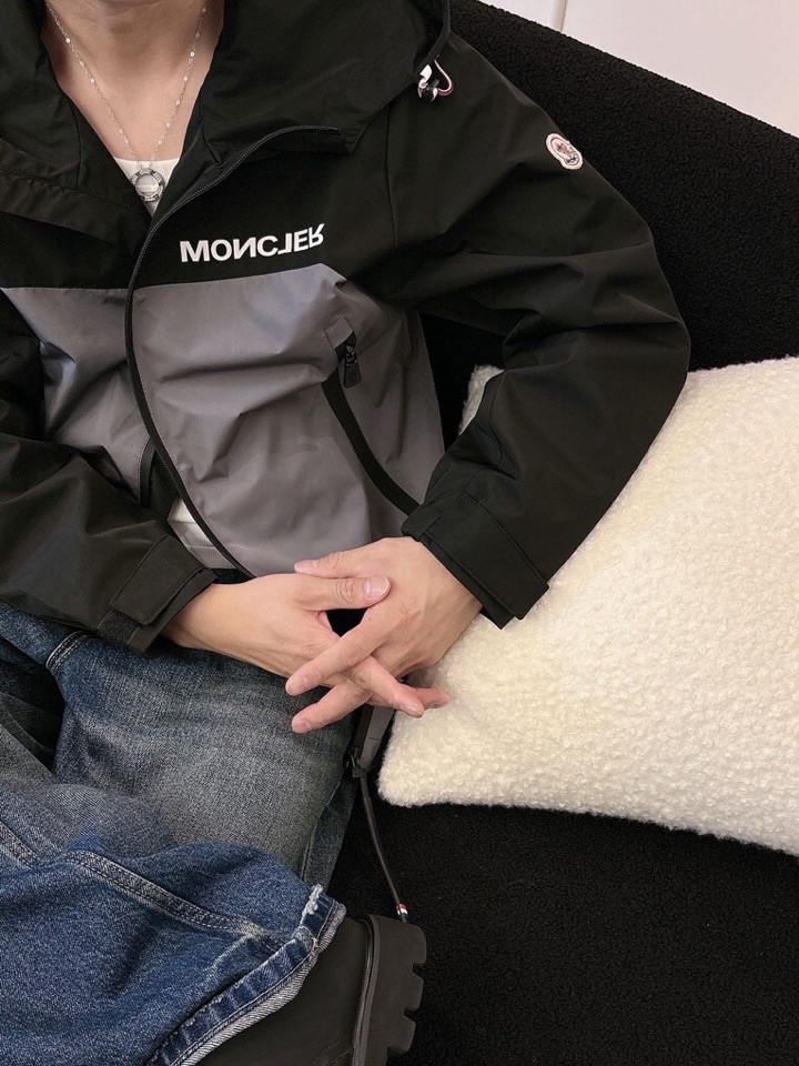 蒙口 官网同款，三标齐全，提前发售 2025ss秋冬新款男士夹克外套，原单三标齐全高端版本 定制面料 透