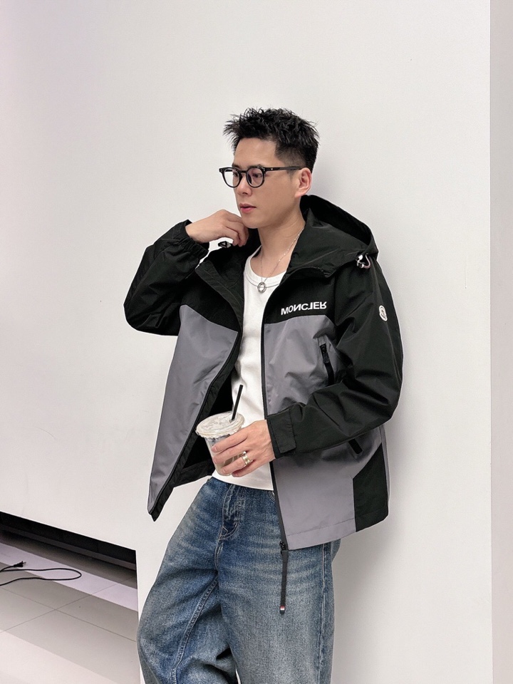 蒙口 官网同款，三标齐全，提前发售 2025ss秋冬新款男士夹克外套，原单三标齐全高端版本 定制面料 透