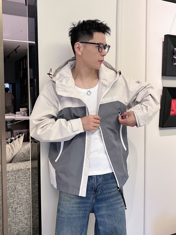 蒙口 官网同款，三标齐全，提前发售 2025ss秋冬新款男士夹克外套，原单三标齐全高端版本 定制面料 透