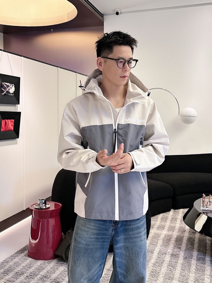 蒙口 官网同款，三标齐全，提前发售 2025ss秋冬新款男士夹克外套，原单三标齐全高端版本 定制面料 透