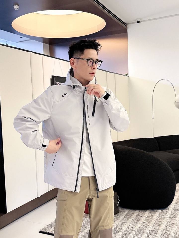 alo 官网同款，三标齐全，提前发售 2025ss秋冬新款男士夹克外套，原单三标齐全高端版本 定制面料 