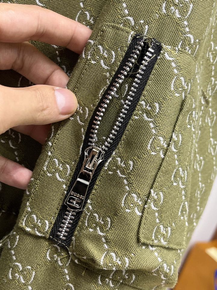 古奇 官网同款，三标齐全，提前发售 2025ss秋冬新款男士夹克外套，原单三标齐全高端版本 定制面料 透