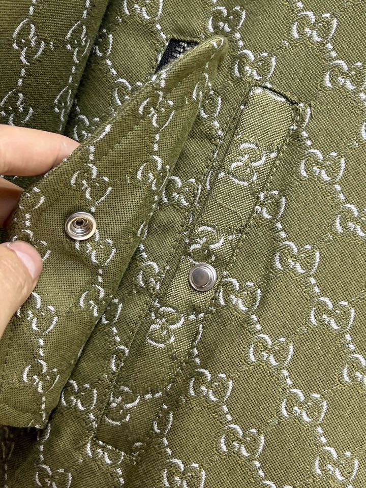 古奇 官网同款，三标齐全，提前发售 2025ss秋冬新款男士夹克外套，原单三标齐全高端版本 定制面料 透