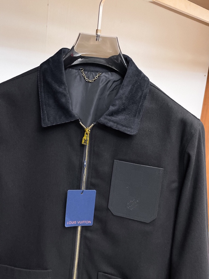 LV 官网同款，三标齐全，提前发售 2025ss秋冬新款男士夹克外套，原单三标齐全高端版本 定制面料 透