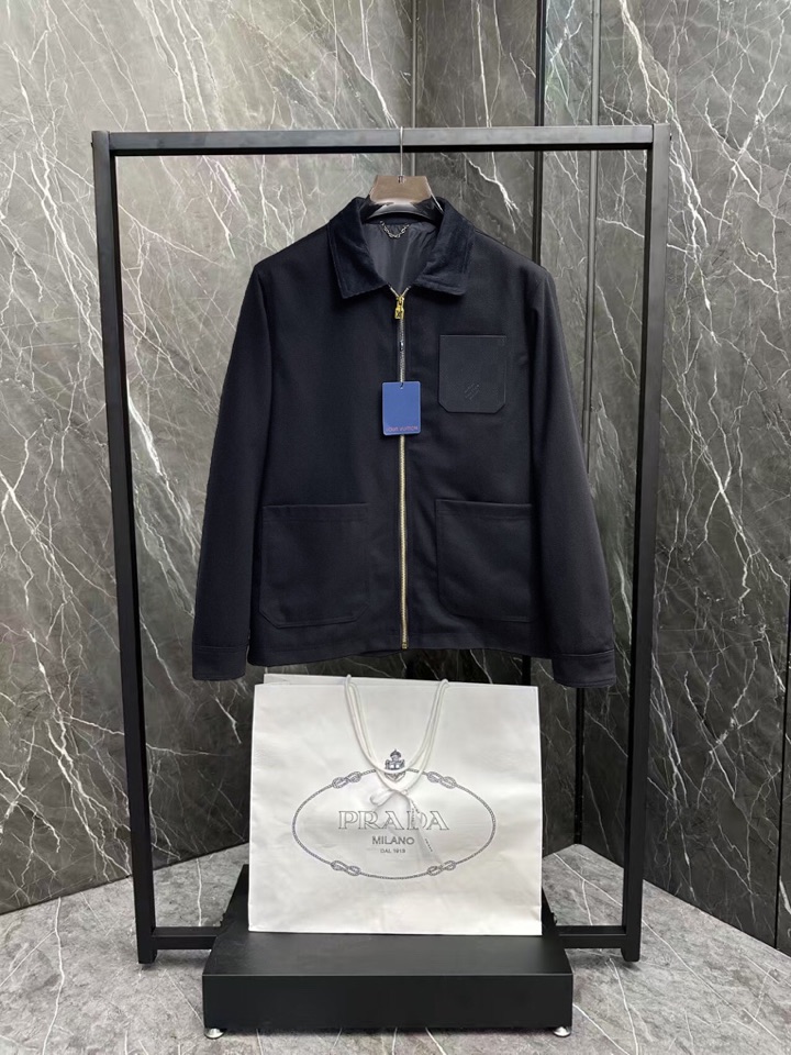 LV 官网同款，三标齐全，提前发售 2025ss秋冬新款男士夹克外套，原单三标齐全高端版本 定制面料 透