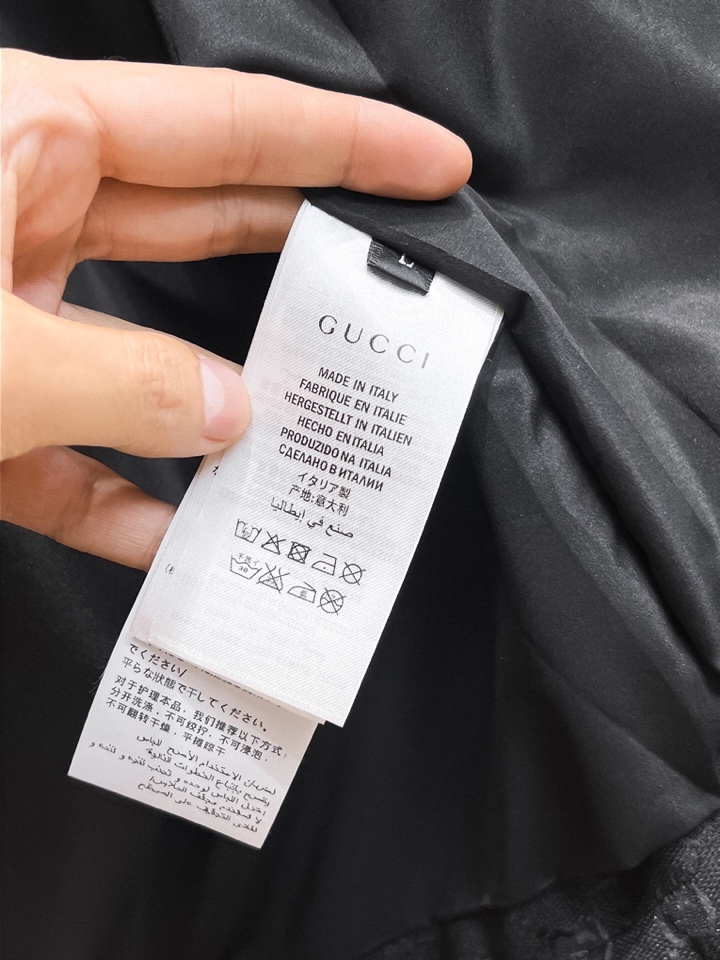 古奇 官网同款，三标齐全，提前发售 2025ss秋冬新款男士夹克外套，原单三标齐全高端版本 定制面料 透