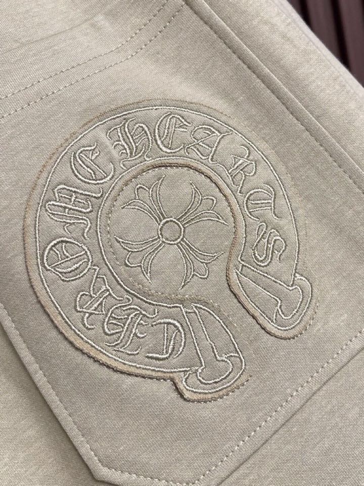 Chrome Hearts 克罗心梵文标识系列卫裤休闲裤，后袋梵文刺绣设计，日本进口毛圈提花棉料，厚度和