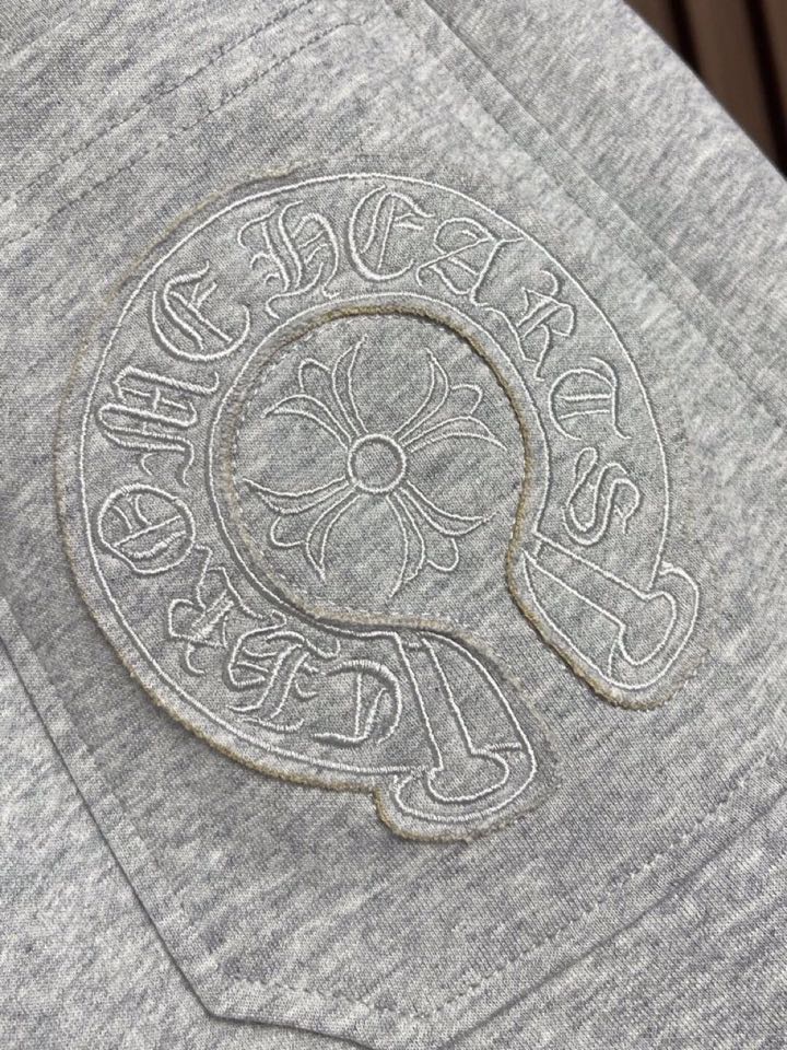 Chrome Hearts 克罗心梵文标识系列卫裤休闲裤，后袋梵文刺绣设计，日本进口毛圈提花棉料，厚度和