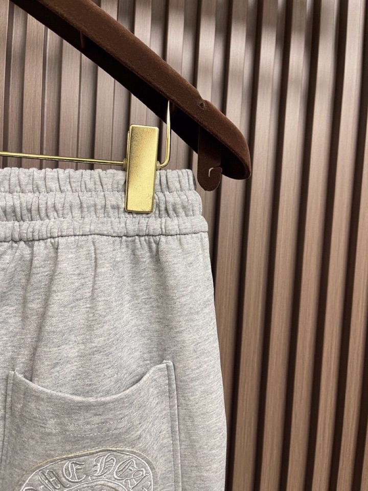 Chrome Hearts 克罗心梵文标识系列卫裤休闲裤，后袋梵文刺绣设计，日本进口毛圈提花棉料，厚度和