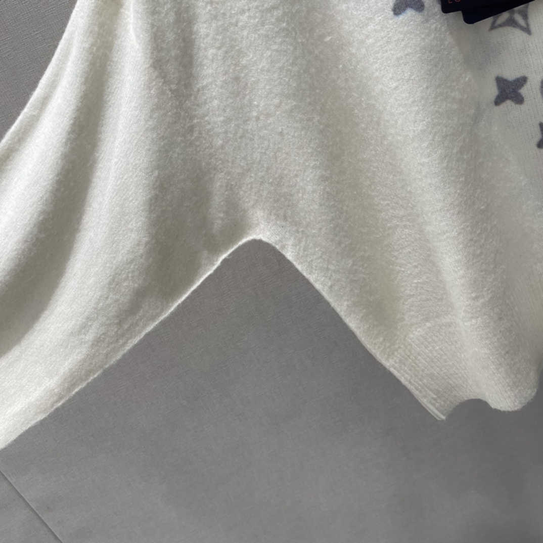 路易 25秋冬新款 老花针织衫 成衣蓝色品牌图案标识 清新优雅超有辨识度 春秋穿刚刚好 随便搭牛仔裤or