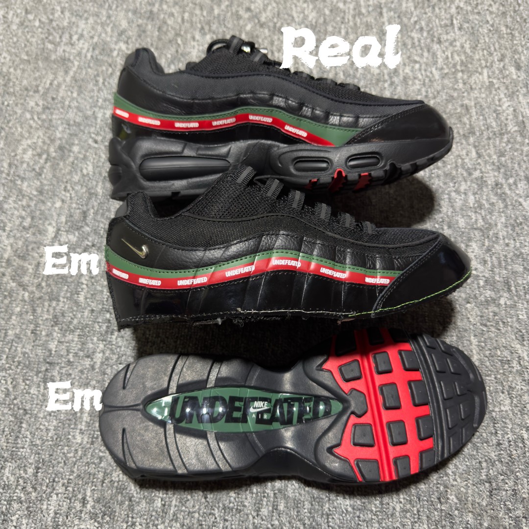 图片[3]-【小绿x/EM纯原】外贸超人气顶流单品 纯原版 UNDEFEATED x NK Air Max 95 \” Black \” 五道杠联名款低帮休闲运动鞋 IB4453-001 重金原鞋购入 独家私模 原版定制五金辅料 外贸平台充Z 高端零售专供品质 尺码：36 37.5 38 38.5 39 40 40.5 41 42 42.5 43 44 44.5 45 46 47.5 相信大家对于当年UNDEFEATED x Air Max 97 还记忆犹新，绿红色调的串标设计在当年掀起了一股潮流，市价翻倍一鞋难求的发售盛况至今依然难忘 而这一经典设计回归，UNDEFEATED 将再次同 Air Max 家族展开合作，基于Air Max 95 鞋型打造全新的联名 联名独有的串标元素及金属质感 Swoosh，整体既简洁清新，又释放出独树一帜的辨识度！-选品中心