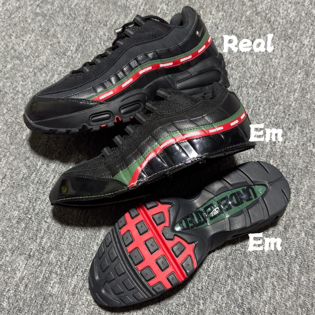 图片[4]-【小绿x/EM纯原】外贸超人气顶流单品 纯原版 UNDEFEATED x NK Air Max 95 \” Black \” 五道杠联名款低帮休闲运动鞋 IB4453-001 重金原鞋购入 独家私模 原版定制五金辅料 外贸平台充Z 高端零售专供品质 尺码：36 37.5 38 38.5 39 40 40.5 41 42 42.5 43 44 44.5 45 46 47.5 相信大家对于当年UNDEFEATED x Air Max 97 还记忆犹新，绿红色调的串标设计在当年掀起了一股潮流，市价翻倍一鞋难求的发售盛况至今依然难忘 而这一经典设计回归，UNDEFEATED 将再次同 Air Max 家族展开合作，基于Air Max 95 鞋型打造全新的联名 联名独有的串标元素及金属质感 Swoosh，整体既简洁清新，又释放出独树一帜的辨识度！-选品中心