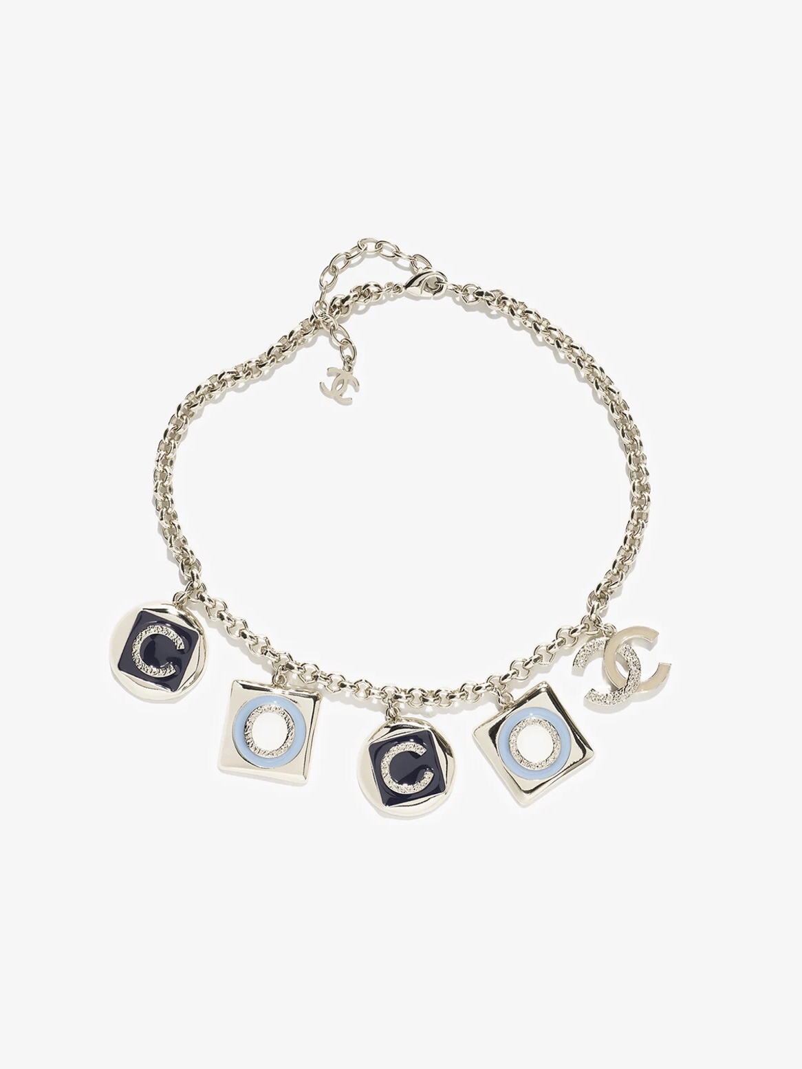 NO:703164,Ch@nel26C early spring new geometric square enamel necklace, necklace19860909Ch@nel26C早春新款几何方块珐琅项链,,necklace,Jewelry