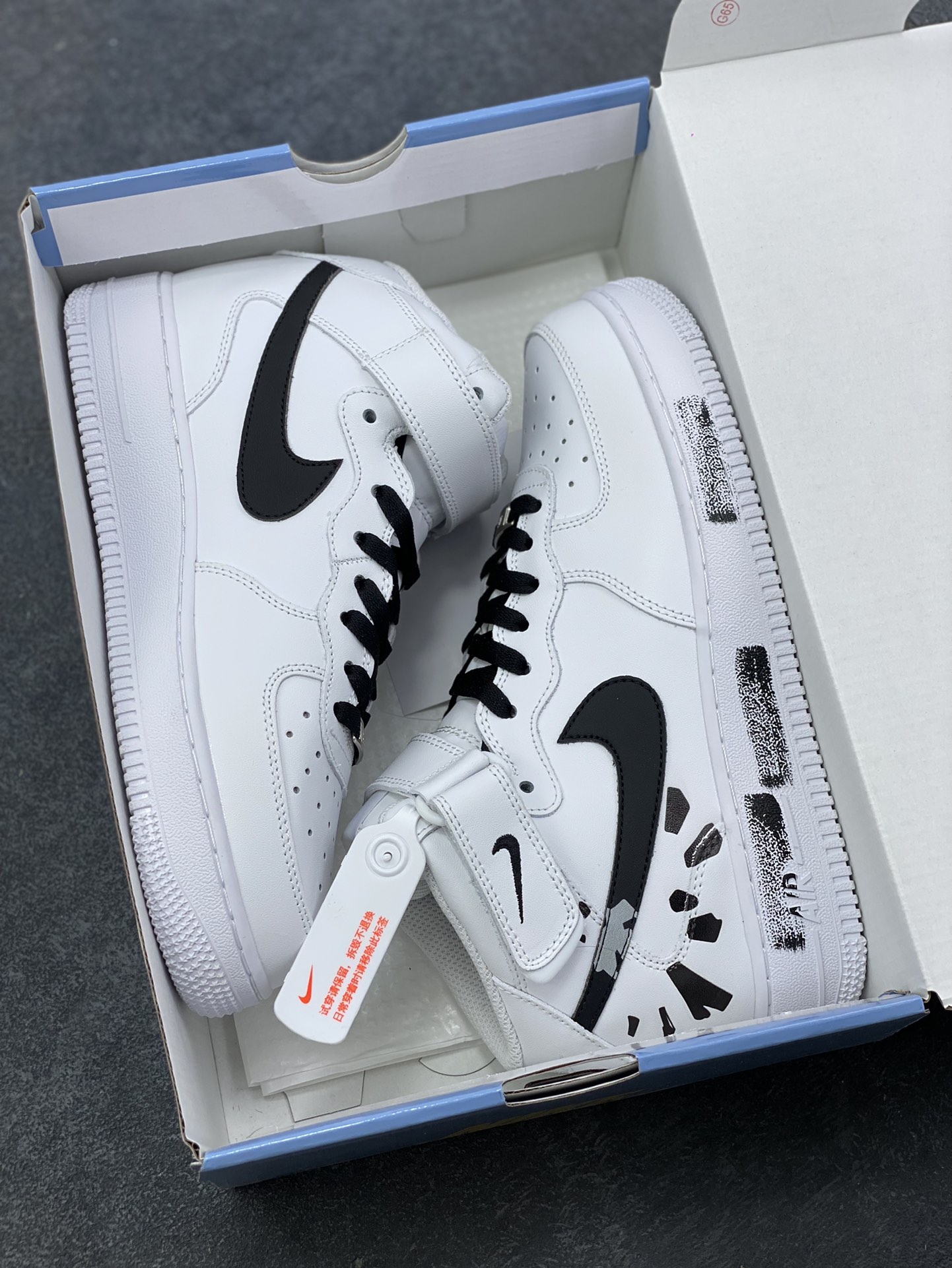 图片[9]-Nike Air Force 1 Low’07 泼墨 喷绘 空军一号中帮休闲板鞋 定制皮料 原厂3D打印 定制鞋盒 原楦原纸板 纯正空军版型 内置全掌气垫 货号：ZH0316-144 尺码：36 36.5 37.5 38 38.5 39 40 40.5 41 42 42.5 43 44 44.5 45-选品中心