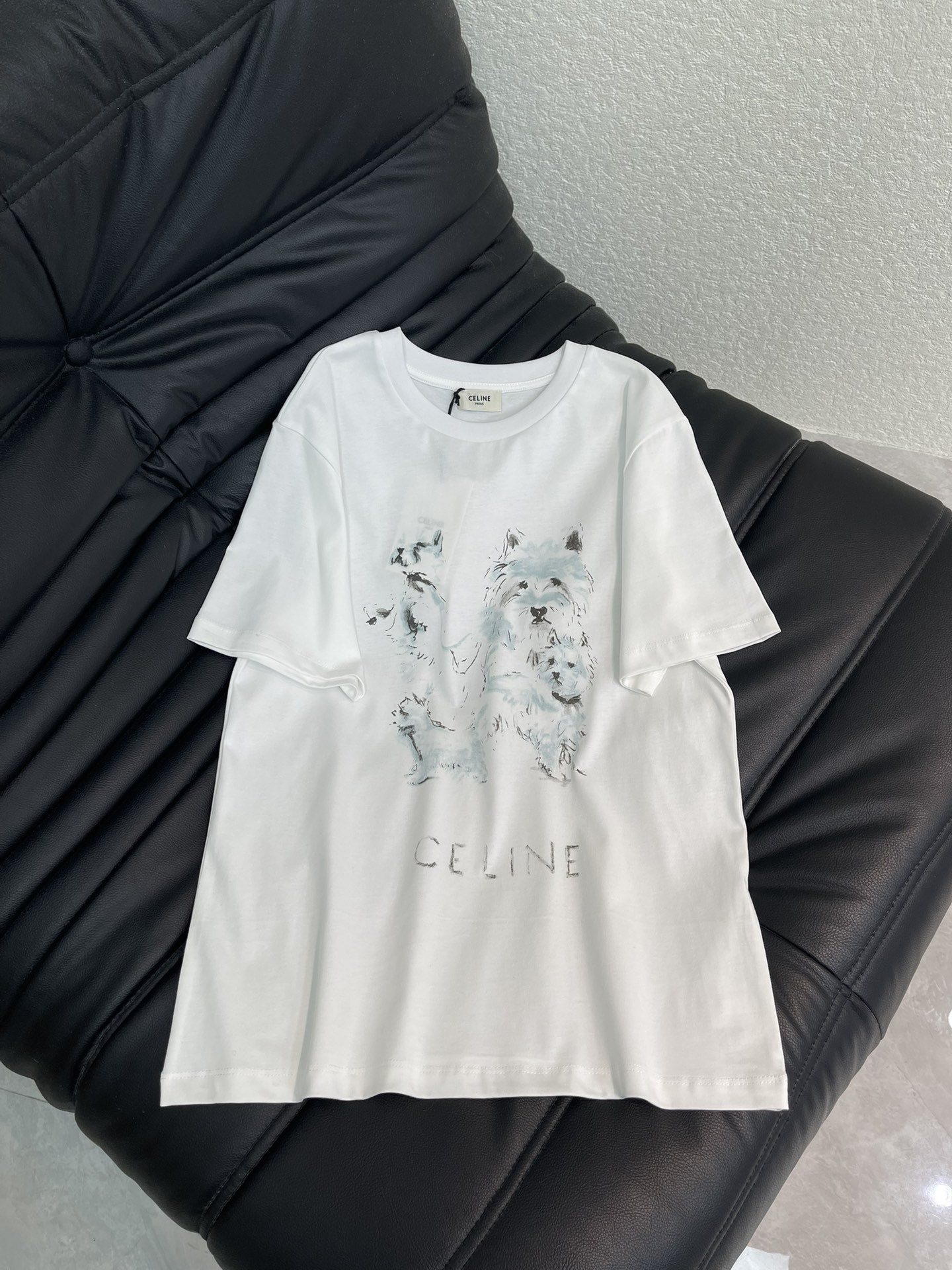 NO:649800,Celin*26 new early spring pet letter printed short-sleeved T-shirt. Pure cotton fabric. High-density fashionable sports style. Every daily wear. Playful and age-reducing design elements full of vitality. High quality. Size SML A,,celine,T-shirt,tees,t-shirt,alexander wang19860909Celin*26早春新品宠物字母印花短袖T恤 纯棉面料 高密度时髦运动风 每个日常的穿搭 俏皮减龄充满元气的设计元素 高品质 尺码SML A,,celine,T-shirt,tees，t-shirt,alexander wang,Women's clothing