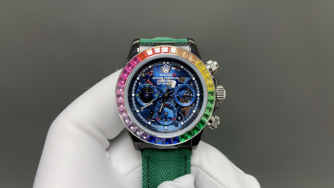 新品🌐劳力士ROLEX 迪通拿镂空系列 316L精钢表壳  尺寸43mm 矿物质镀膜玻璃耐磨 超强夜光 日本多功能计时石英机芯 进口橡胶表带 原装扣 爱不释手的劳力士迪通拿 品不完的一劳永逸🌐