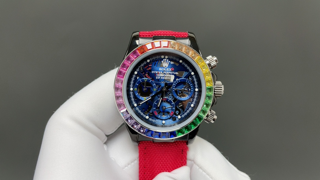 新品🌐劳力士ROLEX 迪通拿镂空系列 316L精钢表壳  尺寸43mm 矿物质镀膜玻璃耐磨 超强夜光 日本多功能计时石英机芯 进口橡胶表带 原装扣 爱不释手的劳力士迪通拿 品不完的一劳永逸🌐