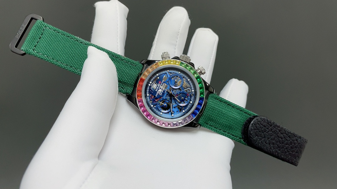 新品🌐劳力士ROLEX 迪通拿镂空系列 316L精钢表壳  尺寸43mm 矿物质镀膜玻璃耐磨 超强夜光 日本多功能计时石英机芯 进口橡胶表带 原装扣 爱不释手的劳力士迪通拿 品不完的一劳永逸🌐
