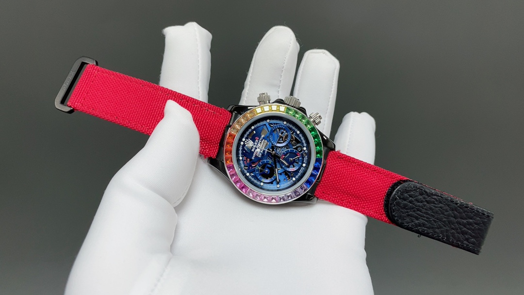 新品🌐劳力士ROLEX 迪通拿镂空系列 316L精钢表壳  尺寸43mm 矿物质镀膜玻璃耐磨 超强夜光 日本多功能计时石英机芯 进口橡胶表带 原装扣 爱不释手的劳力士迪通拿 品不完的一劳永逸🌐