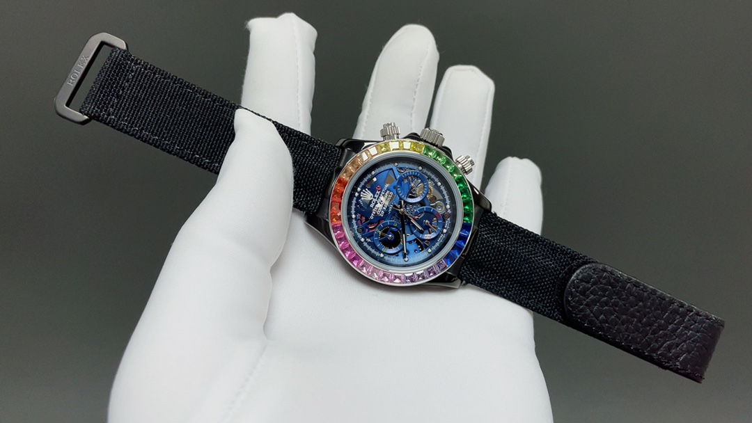 新品🌐劳力士ROLEX 迪通拿镂空系列 316L精钢表壳  尺寸43mm 矿物质镀膜玻璃耐磨 超强夜光 日本多功能计时石英机芯 进口橡胶表带 原装扣 爱不释手的劳力士迪通拿 品不完的一劳永逸🌐