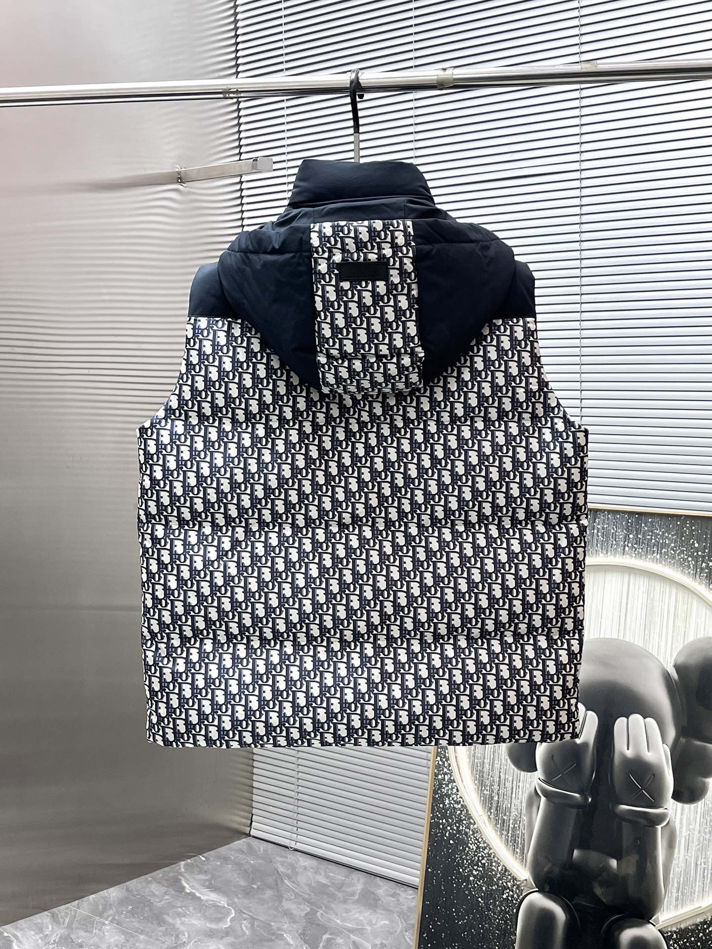 P500  迪奥  Dior  2025秋冬新款连帽马甲羽绒服外套，爆款来袭，高版本。内充90绒，蓬松又保暖，品相超级好。进口防风防雨面料，软糯亲肤，抗皱不沾灰，立挺有型，时尚绝绝子；奢华有型，辨识度极高；一眼就能看到的好品质。男女同款。适合凹各种造型，内搭随意，时尚感爆棚。码数48-56