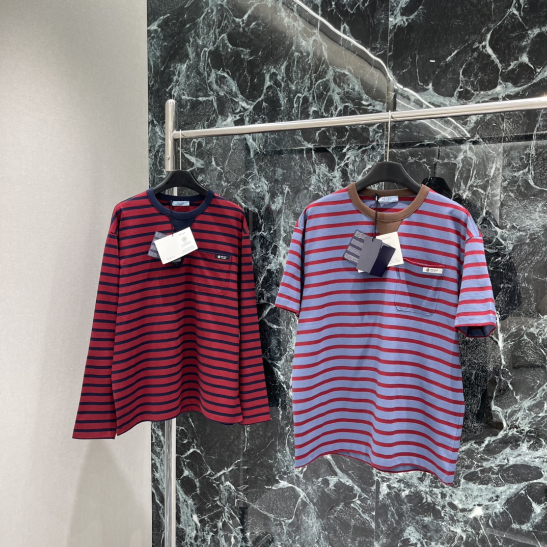 Striped Short Sleeve T-Shirt with Logo - Casual & Stylish Fall/Winter Top 10 i1765168326 4039 8