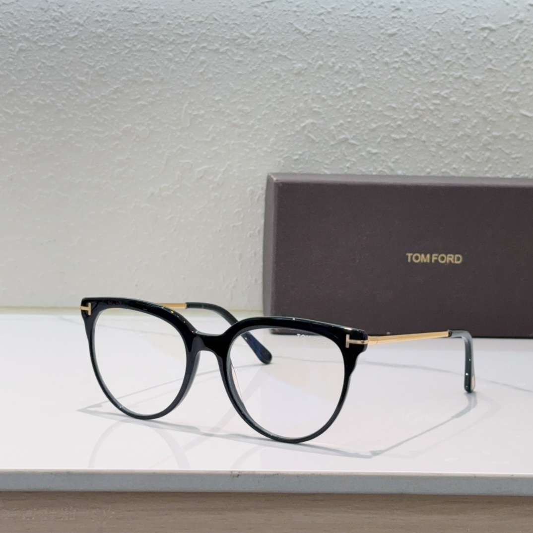 TOM FORD FT1121 Acetate Metal Round Frame Glasses
